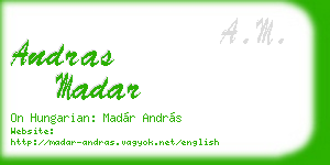 andras madar business card